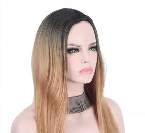 img 1 attached to Natural-Looking Long Brown Wigs With Bangs For Women - Heat Resistant And Versatile