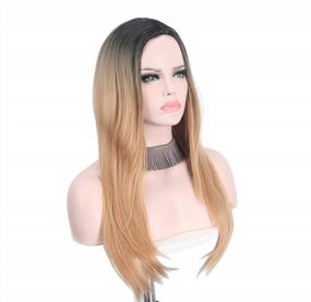 img 2 attached to Natural-Looking Long Brown Wigs With Bangs For Women - Heat Resistant And Versatile