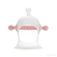 🍼 spract baby teething toys - never-drop silicone teethers for babies 0-6 months & 6-12 months - sucking needs pacifier for breastfeeding - clear pink logo