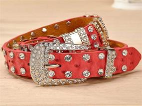 img 3 attached to 👢 Shop Stylish Western Cowgirl Rhinestone Studded Designer Women's Accessories for Belts