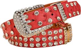 img 4 attached to 👢 Shop Stylish Western Cowgirl Rhinestone Studded Designer Women's Accessories for Belts