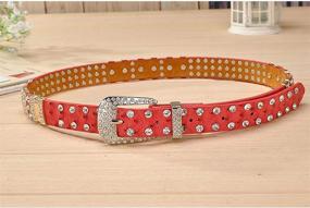 img 1 attached to 👢 Shop Stylish Western Cowgirl Rhinestone Studded Designer Women's Accessories for Belts