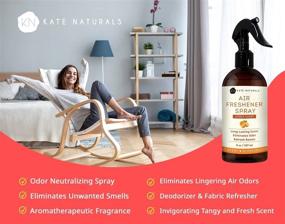 img 3 attached to 🍋 Kate Naturals Citrus Air Freshener Spray - Tangy Aroma & Odor Eliminator (8 fl oz) for Pillow, Linen & Room - Essential Oils Included!