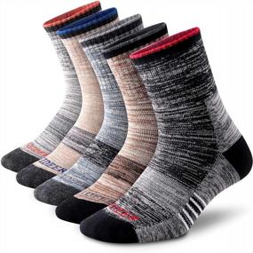 img 4 attached to Wicking Cushion Quarter Crew Socks For Men'S Outdoor Sports - FEIDEER Walking Hiking Socks, Available In 3/4/5 Pairs, Sizes 6-15