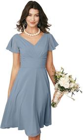 img 4 attached to 👗 Alicepub Chiffon Bridesmaid Cocktail Homecoming Dresses: Stylish Women's Clothing at Its Finest