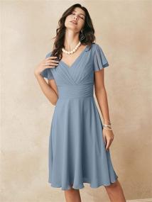 img 2 attached to 👗 Alicepub Chiffon Bridesmaid Cocktail Homecoming Dresses: Stylish Women's Clothing at Its Finest