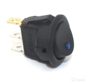 img 2 attached to 🚗 Cllena 12V Car Truck Rocker Toggle Switch Shell with 3 Pins, Blue LED Light - On-Off Control