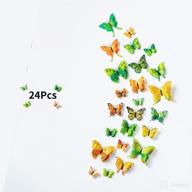 butterfly decorations removable stickers decoration yellow logo