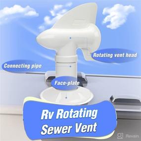 img 3 attached to Efficient Rotating Sewer Plumbing Vent for RV - White