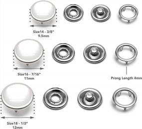 img 1 attached to Upgrade Your Western Clothing With CRAFTMEMORE Pearl Snaps Fasteners - 20 Sets Of 12Mm Cloudy White Buttons With Silver Brass Rim Setting