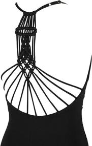 img 1 attached to Hilor Shirred Swimsuits Macrame Swimwear Women's Clothing ~ Swimsuits & Cover Ups