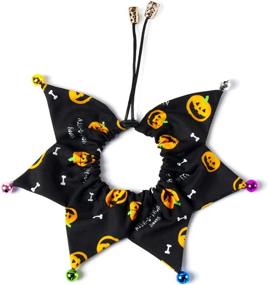 img 1 attached to 🎃 RYPET Halloween Pumpkin Hat and Cat Collar with Bells - Cat Costume Suit for Cats and Small Dogs, Perfect for Halloween