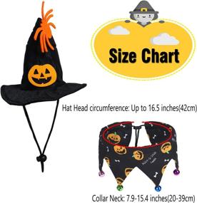 img 2 attached to 🎃 RYPET Halloween Pumpkin Hat and Cat Collar with Bells - Cat Costume Suit for Cats and Small Dogs, Perfect for Halloween