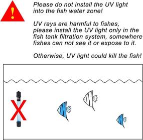 img 3 attached to PULACO 5W UVC Submersible Lamp for Aquarium, Pond, 🐠 Garden Water Project - Algae Clean Light for Pet Drinking Water