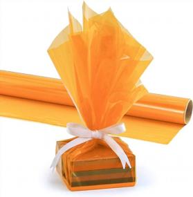 img 2 attached to 🎁 Hygloss 40 Inch x 100 Feet Roll Cellophane Wrap in Orange – Ideal for Crafts, Gifts, and Baskets