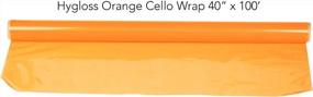 img 1 attached to 🎁 Гиглосс 40 дюймов х 100 футов рулон целлофановой плёнки оранжевого цвета - идеально подходит для ремесел, подарков и корзин.