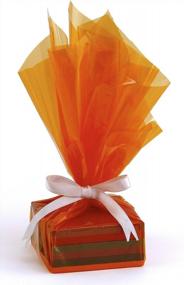 img 3 attached to 🎁 Гиглосс 40 дюймов х 100 футов рулон целлофановой плёнки оранжевого цвета - идеально подходит для ремесел, подарков и корзин.
