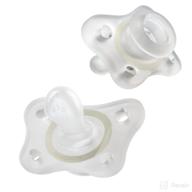 🍼 chicco physioforma silicone mini glow in the dark pacifier - clear, orthodontic nipple, bpa-free (2-6m, 2-count) logo