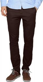 img 4 attached to Streamlined Style: Match Men'S Slim Tapered Stretchy Casual Pant
