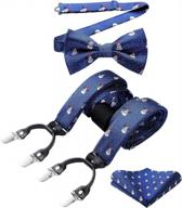 hisdern christmas snowflake suspenders trouser men's accessories logo