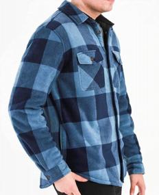img 3 attached to Men'S Warm Sherpa Flannel Shirt Jacket Heavy Fleece Lined Plaid Button Up Jackets