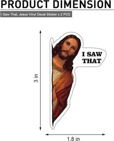 img 3 attached to 🤣 Hilarious REMOCH I Saw That, Jesus Vinyl Decal Car Stickers - 2 Pack (3 inch)