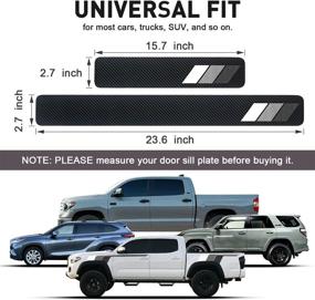 img 3 attached to MOCHENT Tricolor Door Sill Protectors For Toyota Tacoma 4Runner Tundra Rav4 Highlander Accessories