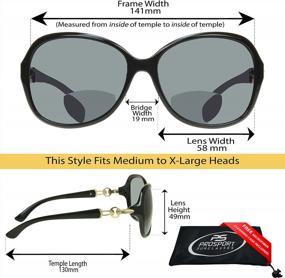 img 3 attached to Stylish Bifocal Sun Reader Sunglasses For Women With Oversized Frames For Sports And Outdoor Activities