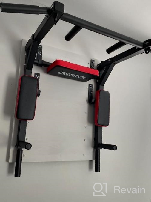 img 1 attached to OneTwoFit Power Tower Set - Multifunctional Wall-Mounted Pull-Up Bar, Chin-Up Bar, Dip Station - Ideal Indoor Home Gym Workout Equipment, Supports Up To 440 Lbs - OT126 Fitness Dip Stand review by Anthony Shepherd