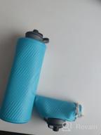img 1 attached to HydraPak Flux Collapsible Water Bottle For Backpacking (1 Liter) - BPA-Free, Lightweight, Twist-Off Cap - Malibu Blue review by Steven Emberling