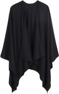 reversible black cardigan sweater cape – accessory for women, ideal for scarves & wraps logo