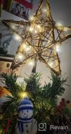 img 1 attached to Add Sparkle To Your Tree With Lewondr'S Glittering Rattan Christmas Star Tree Topper! review by Jonathan Sanders