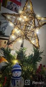 img 8 attached to Add Sparkle To Your Tree With Lewondr'S Glittering Rattan Christmas Star Tree Topper!