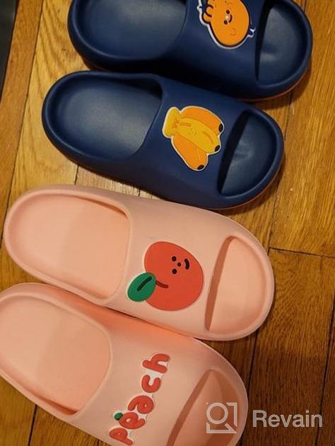 img 1 attached to 🍉 Children's Summer Slides Sandals: Shower Slippers for Beach, Pool, and Water Activities - Ideal for Girls, Boys, and Fruit-Lovers! review by Jason Flippen