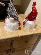 img 1 attached to Set Of 2 Scandinavian Christmas Gnome Lights With Timer, Swedish Santa Tomte Gnome, Nordic Xmas Decoration - Includes Red And Grey Color Options, Measures 11 X 4 Inches review by Philip Wagner