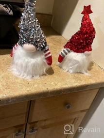img 6 attached to Set Of 2 Scandinavian Christmas Gnome Lights With Timer, Swedish Santa Tomte Gnome, Nordic Xmas Decoration - Includes Red And Grey Color Options, Measures 11 X 4 Inches
