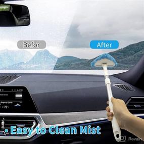 img 2 attached to 🚗 Become a Pro at Auto Glass Cleaning with BITOPE Windshield Cleaning Tool - Extendable Handle, 3 Reusable Microfiber Pads, Perfect for Car, Office, and Home