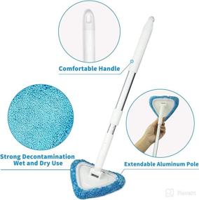 img 1 attached to 🚗 Become a Pro at Auto Glass Cleaning with BITOPE Windshield Cleaning Tool - Extendable Handle, 3 Reusable Microfiber Pads, Perfect for Car, Office, and Home