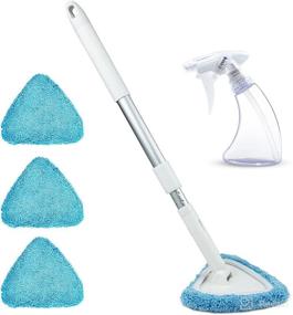 img 4 attached to 🚗 Become a Pro at Auto Glass Cleaning with BITOPE Windshield Cleaning Tool - Extendable Handle, 3 Reusable Microfiber Pads, Perfect for Car, Office, and Home