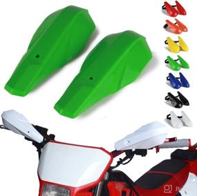 img 3 attached to 🏍️ Motorcycle Handguards: Universal PP Plastic Hand guards, 7/8 inch (22mm) & 1 1/8 inch (28mm) for Off-Road SX XCF Motocross Supermoto Racing Dirt Bike - GREEN