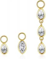 18-каратное золото vermeil pavé cz u hoops: bold halo oval earrings huggies логотип