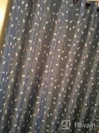 img 1 attached to Navy Blue Semi Sheer Floral Embroidery Faux Linen Curtains - 52 X 63 Inch 2 Panels review by Clint Fick
