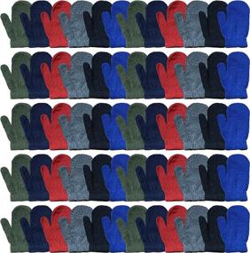 img 4 attached to 🧤 Stay Warm with Yacht Smith Colorful Stretch Mittens - Perfect Girls' Winter Accessories