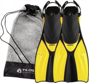 img 4 attached to Explore The Sea With Tilos Getaway Snorkeling Fins And Mesh Bag - Extra Wide Foot Pocket For Comfortable Fit