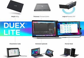 img 3 attached to Duex Portable IPS Monitor - 12.5" 1920x1080P 60Hz - Compatible with Laptops, Second Monitor, and more