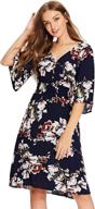 milumia womens button floral multicolor green 1 women's clothing : dresses логотип