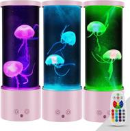 🎁 aonesy jellyfish lava lamp: 17 color setting tank mood light for home office decor - ideal birthday gift for kids and adults (grey) logo