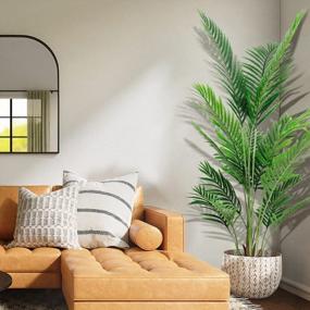 img 2 attached to Transform Your Space With Veryhome'S 5 Feet Artificial Palm Tree - Perfect For Indoor And Outdoor Decor!