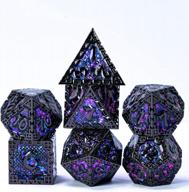 улучшите свой опыт в рпг сете udixi metal dnd dice - 7 штук полиэдрических кубиков драконов д н д для dungeons and dragons. логотип