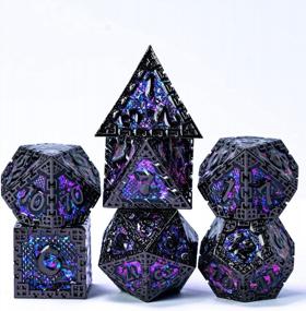 img 4 attached to Enhance Your RPG Experience With UDIXI Metal DND Dice Set - 7PCS Polyhedral Dragon D N D Dice For Dungeons And Dragons